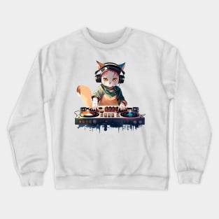 DJ Kitty Crewneck Sweatshirt